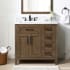 Miseno Tahoe 36" Free Standing Single Basin Vanity Set with Cabinet and Cultured Marble Vanity Top Almond Latte / White Cultured Marble