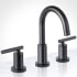 Miseno Mia Widespread Bathroom Faucet - Includes Brass Push-Pop Drain Assembly Matte Black