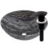 Miseno Circular 17" Marble Vessel Bathroom Sink Flat Black Drain
