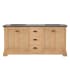 Miseno Hervas 72" Free Standing Double Basin Vanity Set with Cabinet and Marble Vanity Top Fir Wood Brown / Black Natural Celestite Marble