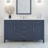 Miseno Tahoe 60" Free Standing Single Basin Vanity Set with Cabinet and Cultured Marble Vanity Top Midnight Blue / White Cultured Marble