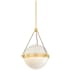 Mitzi Abbie 18" Wide Pendant Aged Brass / Soft Bisque