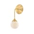Mitzi Natasha 12" Tall Wall Sconce with Cloud Glass Shade Aged Brass