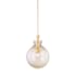Mitzi Benita 12" Wide Pendant with Bronze, Clear Glass Shade Aged Brass