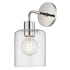 Mitzi Neko Single Light 12" High Wall Sconce with Clear Shade Polished Nickel