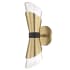 Mitzi Angie 2 Light 4-3/4" Wide LED Wall Sconce with Clear Shades Aged Brass