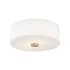 Mitzi Sophie 2 Light 12" Wide Flush Mount Ceiling Fixture with Opal Etched Shade Aged Brass
