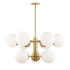 Mitzi Paige 9 Light 33" Wide Chandelier Aged Brass