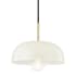 Mitzi Avery Single Light 11" Wide Pendant Aged Brass / Cream