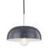 Mitzi Avery Single Light 11" Wide Pendant Polished Nickel / Navy