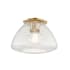 Mitzi Maya Single Light 9" Wide Semi-Flush Ceiling Fixture Aged Brass