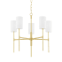 Mitzi Olivia 5 Light 24" Wide Chandelier Aged Brass