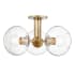 Mitzi Margot 3 Light 20" Wide Semi-Flush Ceiling Fixture Aged Brass