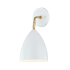 Mitzi Gia Single Light 13" Tall Bathroom Sconce Aged Brass / White