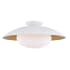 Mitzi Cadence 21" Wide Semi-Flush Ceiling Fixture White Lustro / Gold Leaf