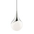Mitzi Ariana 11" Wide Single Pendant with Frosted Glass Shade Polished Nickel