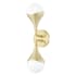 Mitzi Ariana 2 Light 19" Tall LED Bathroom Sconce Aged Brass