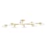 Mitzi Giselle 8 Light 48" Wide Semi-Flush Ceiling Fixture Aged Brass