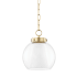 Mitzi Sasha 10" Wide Mini Pendant Aged Brass