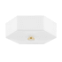 Mitzi Lizzie 11" Wide Flush Mount Ceiling Fixture Aged Brass / Polished Nickel