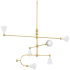 Mitzi Hikari 6 Light 43" Wide Abstract Pendant Aged Brass / Soft White