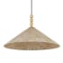 Mitzi Song 30" Wide Wood Pendant Aged Brass