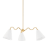 Mitzi Onda 3 Light 43" Wide Chandelier Aged Brass