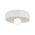 Mitzi Ray 11" Wide Flush Mount Drum Ceiling Fixture Aged Brass / Ceramic Reactive White