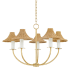 Mitzi Twila 5 Light 30" Wide Candle Style Chandelier Vintage Gold Leaf