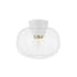 Mitzi Ariella 12" Wide Semi-Flush Globe Ceiling Fixture Aged Brass