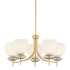 Mitzi Alexia 5 Light 30" Wide Candle Style Chandelier Aged Brass