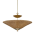 Mitzi Perilla 30" Wide Wood Pendant Aged Brass