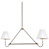 Mitzi Polly 2 Light 54" Wide Linear Chandelier Aged Brass / Bronze