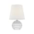 Mitzi Nicole 13" Tall LED Vase Table Lamp with Linen Shade Polished Nickel