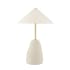 Mitzi Maia 2 Light 25" Tall Accent Table Lamp Aged Brass / Ceramic Textured Beige
