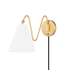 Mitzi Onda 13" Tall Hardwired or Plug-In Wall Sconce Aged Brass