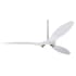 Modern Fan Co. IC/Brisa DC 56" 3 Blade Indoor / Outdoor LED Ceiling Fan Bright Nickel / Translucent