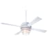 Modern Fan Co. Stella 52" 4 Blade Outdoor Ceiling Fan with Custom Blade, Light Kit, and Control Options White / Gloss White