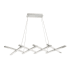 Modern Forms Scissors 16 Light 80" Wide LED Linear Chandelier Brushed Aluminum