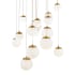 Modern Forms Pisces 15 Light 23" Wide LED Multi Light Pendant Aged Brass