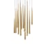 Modern Forms Cascade 13 Light 20" Wide LED Crystal Multi Light Pendant Aged Brass