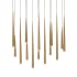Modern Forms Cascade 14 Light 10" Wide LED Suspension Multi Light Pendant Aged Brass