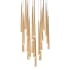Modern Forms Cascade 21 Light 26" Wide LED Crystal Multi Light Pendant with Frosted Glass Endcap Shades Aged Brass