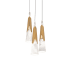 Modern Forms Kilt 3 Light 12" Wide LED Suspension Multi Light Pendant Aged Brass