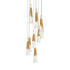 Modern Forms Kilt 9 Light 17" Wide LED Suspension Multi Light Pendant Aged Brass