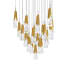 Modern Forms Kilt 25 Light 28" Wide LED Suspension Multi Light Pendant Aged Brass