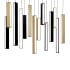 Modern Forms Chaos 14 Light 10" Wide LED Suspension Linear Pendant Black / Aged Brass