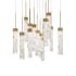 Modern Forms Minx 13 Light 20" Wide LED Crystal Multi Light Pendant Aged Brass