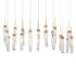 Modern Forms Minx 23 Light 12" Wide LED Crystal Multi Light Pendant Aged Brass
