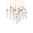 Modern Forms Minx 25 Light 28" Wide LED Crystal Multi Light Pendant Aged Brass
